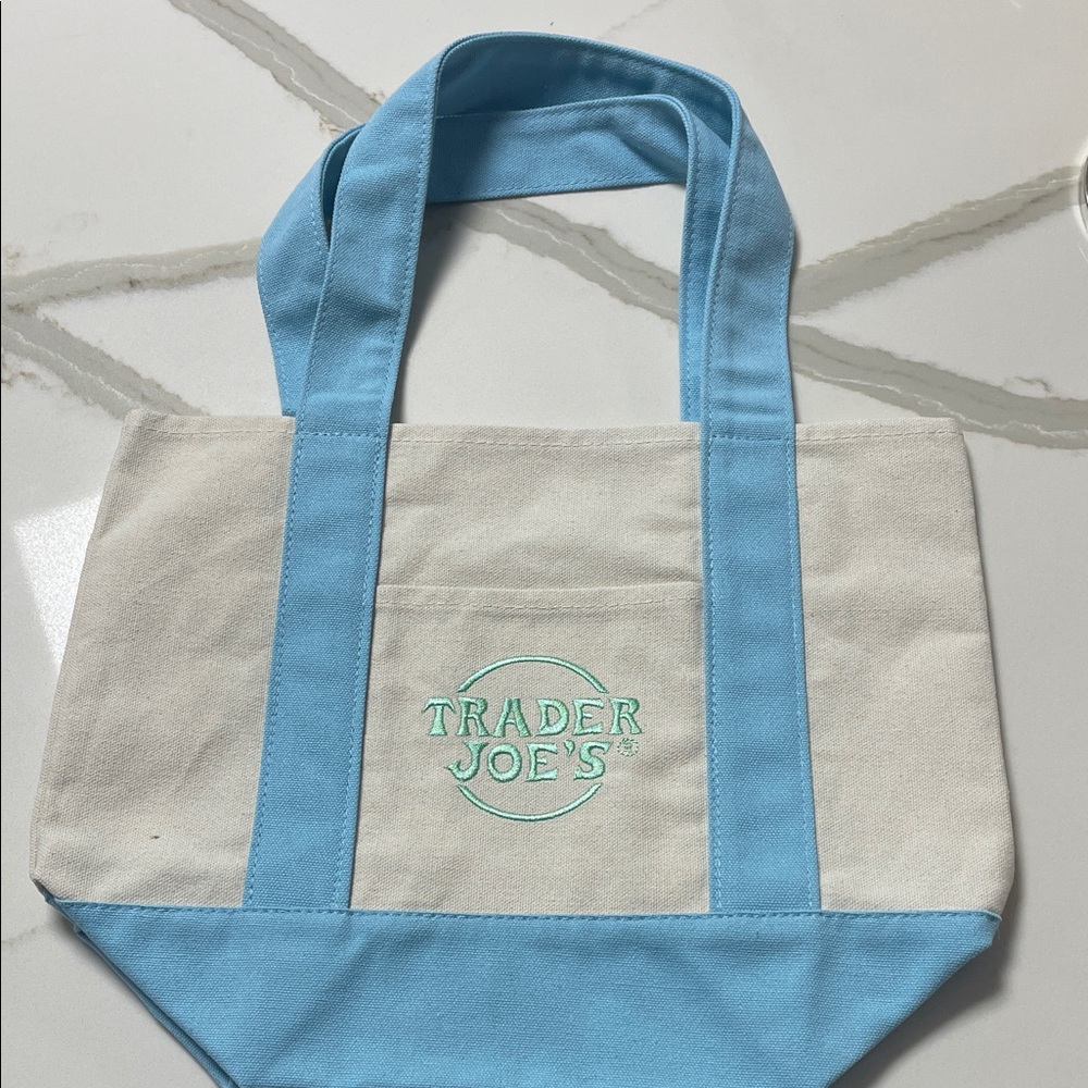 Trader Joe's Blue and White Tote Bag
